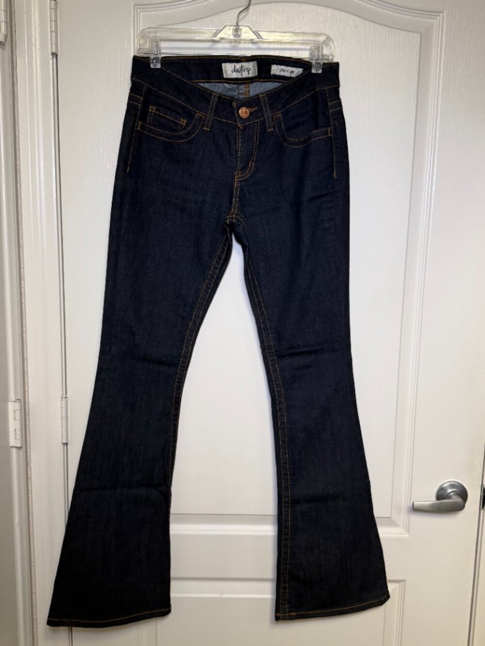 Daytrip Lynx Flare Jeans Size 27 Long Dark Wash Stretch Y2K Bootcut Jeans